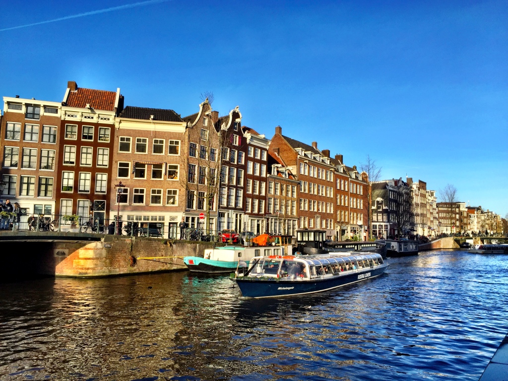 View of canals in Amsterdam