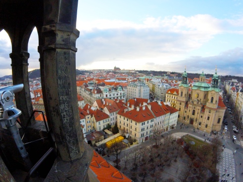 View from Old Town Hall Tower in Prague, Czech Republic