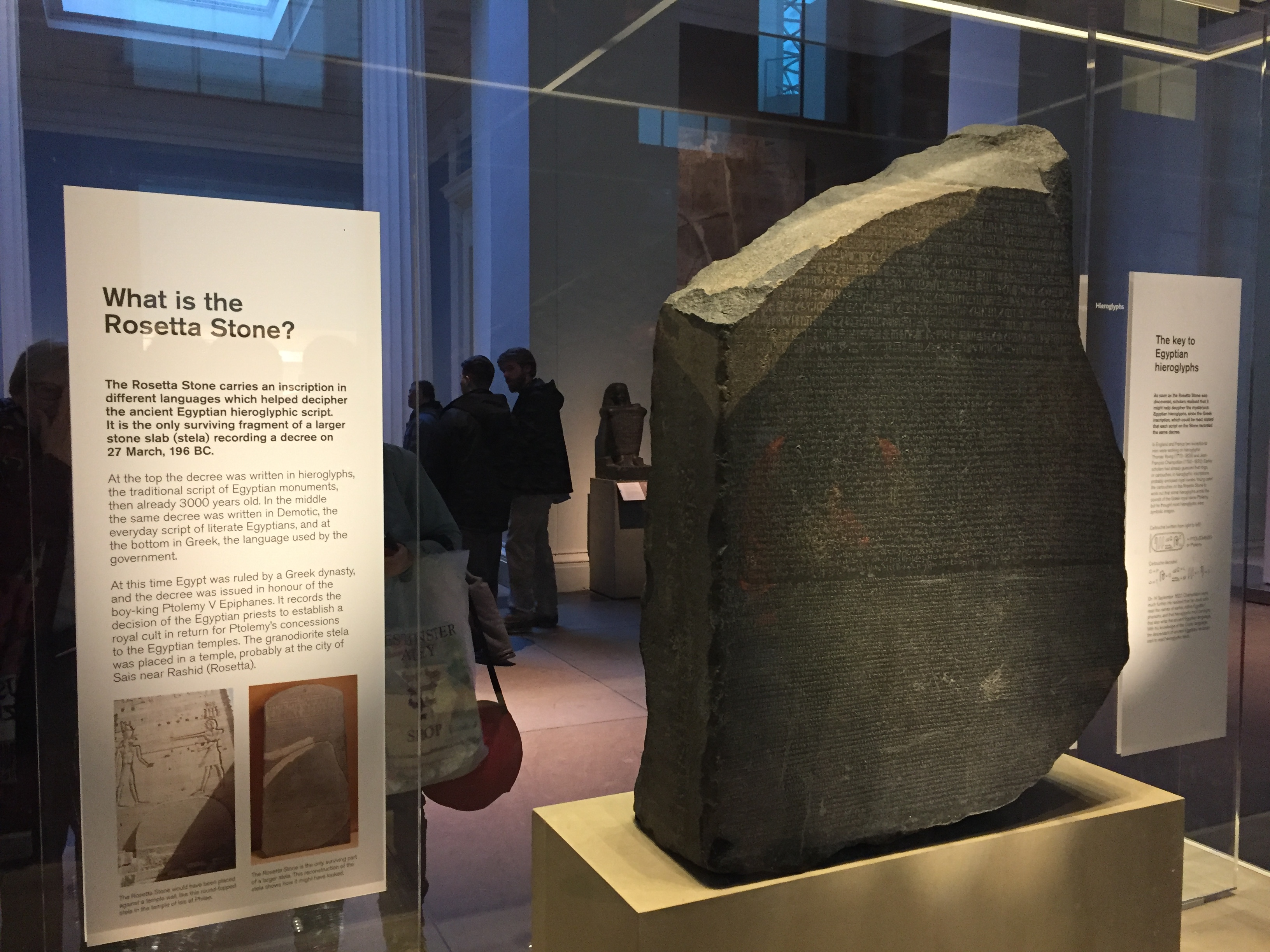 Rosetta Stone inside the British Museum