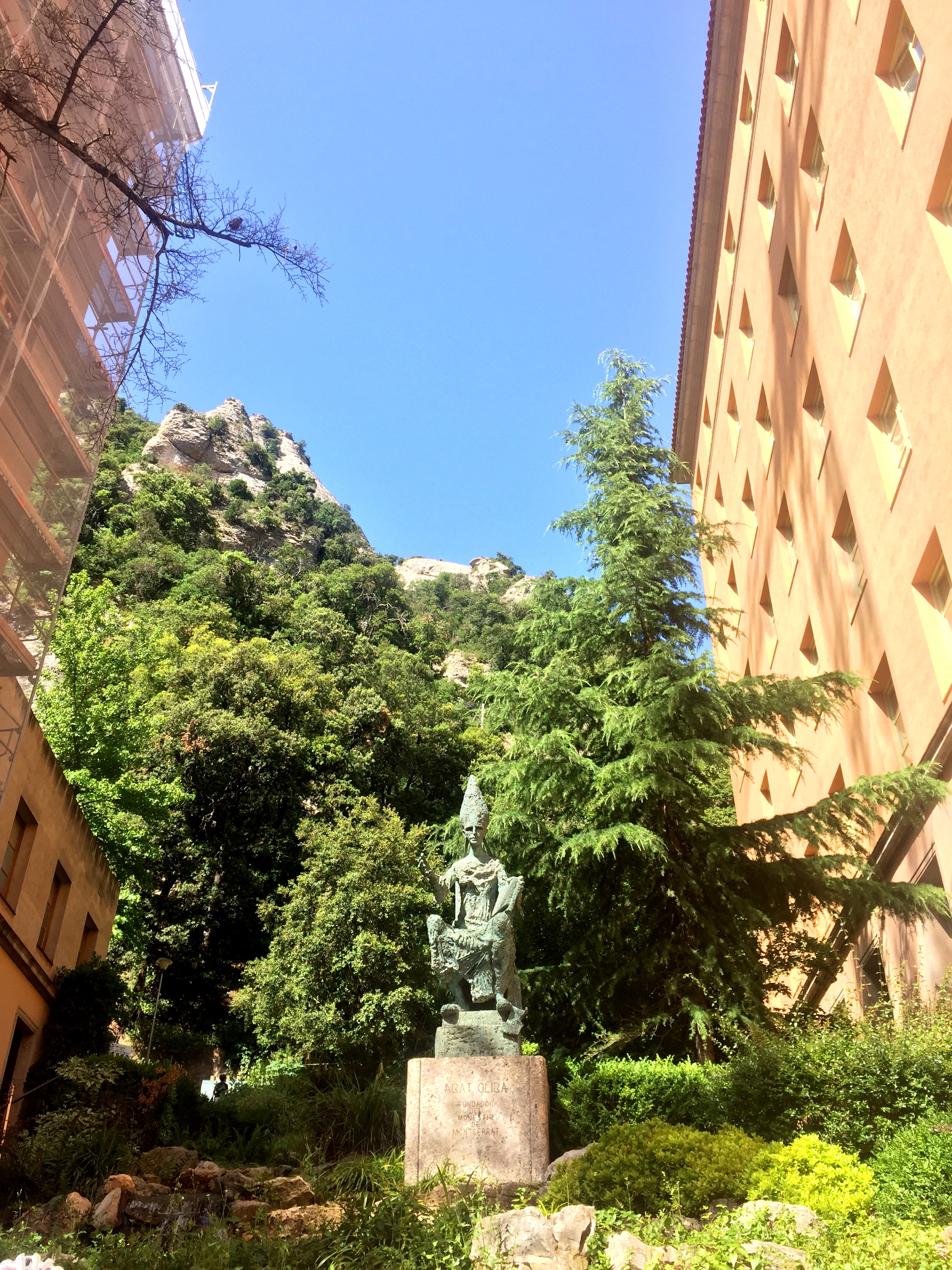 Statue along the grounds of Montserrat Abbey