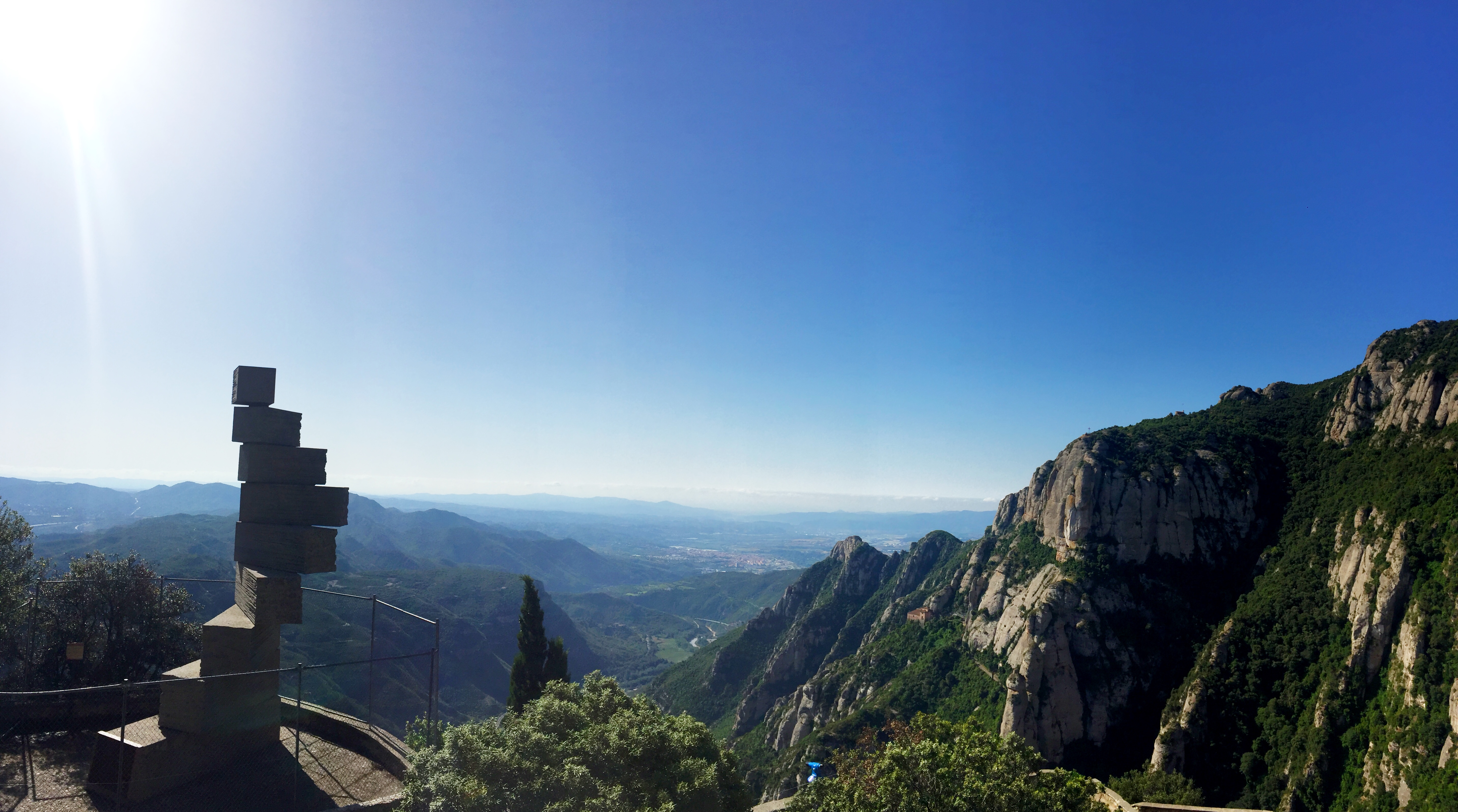 View of the staircase to heaven at Montserrat Abbey