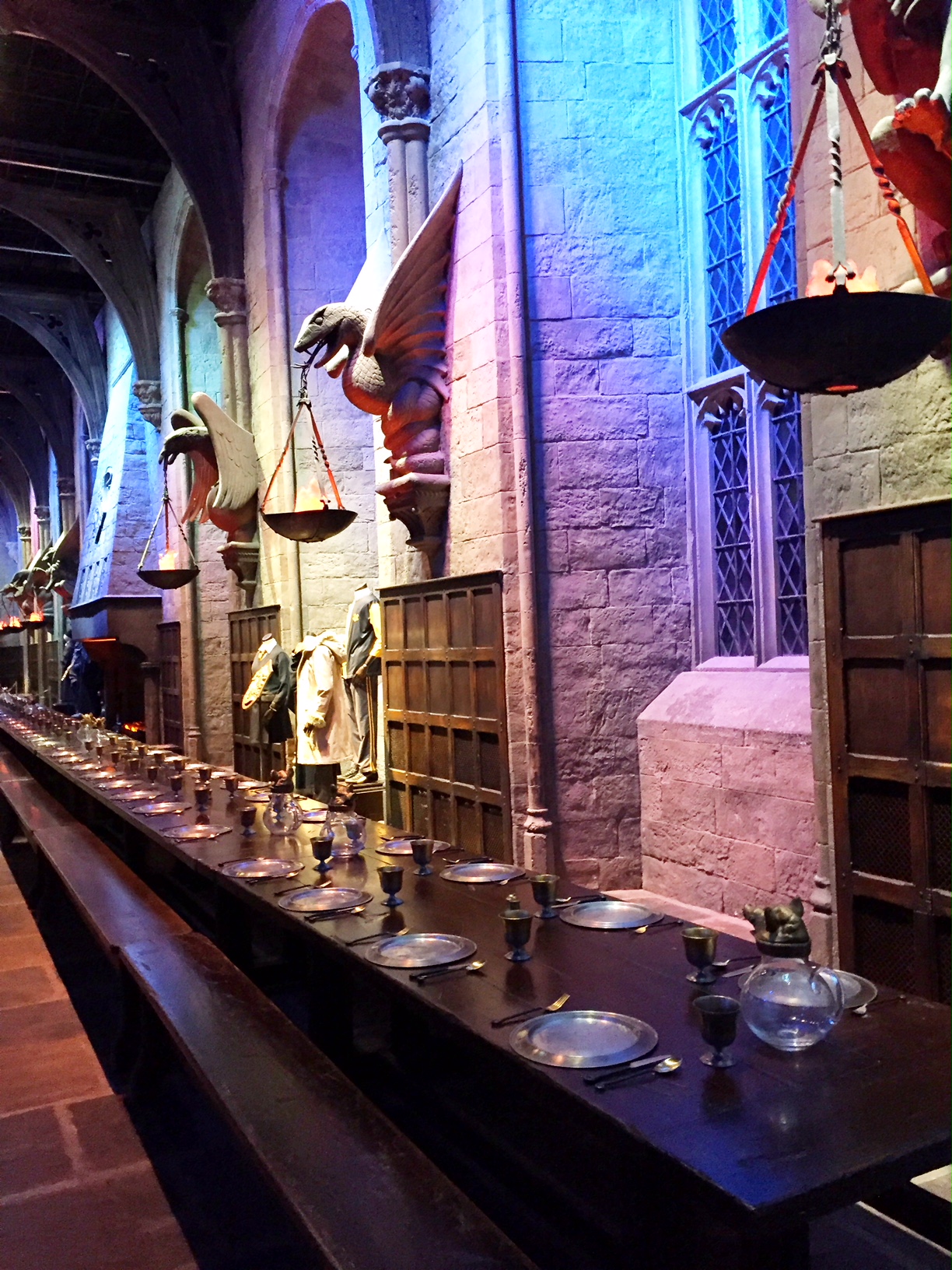 The Great Hall at the Harry Potter Studio Tour in London