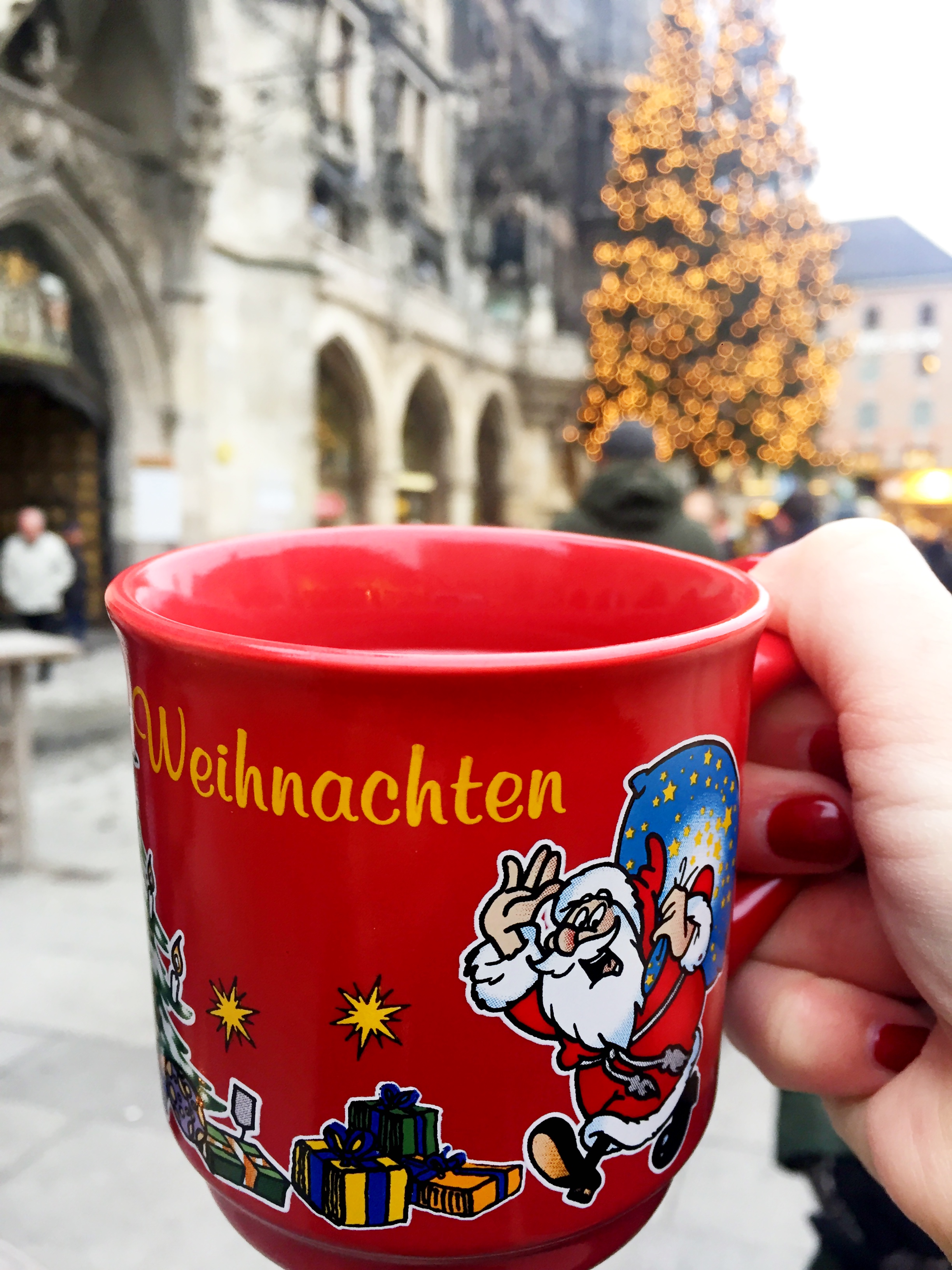 Glühwein mug in Munich Christmas Market