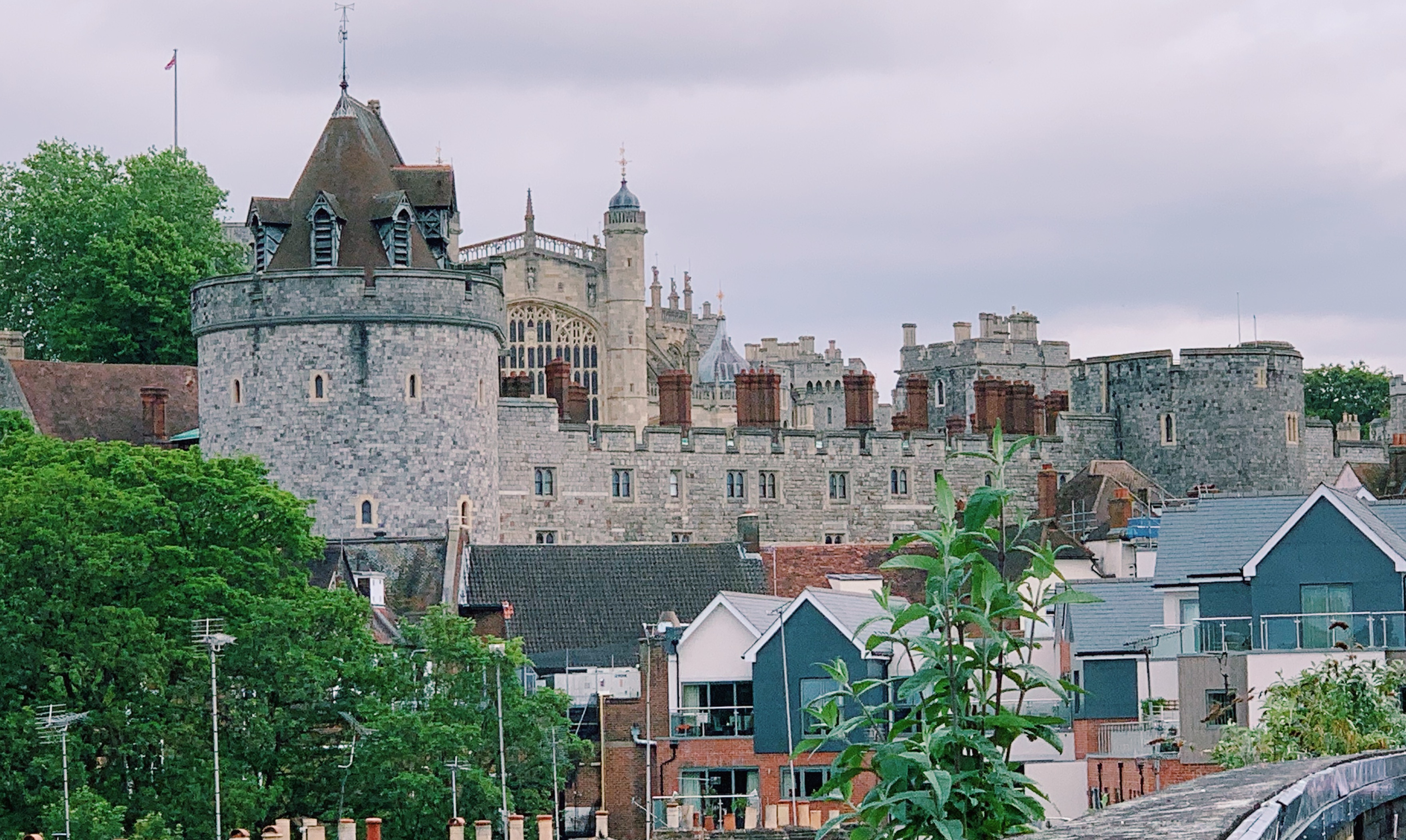 View of Windsor Castle from town