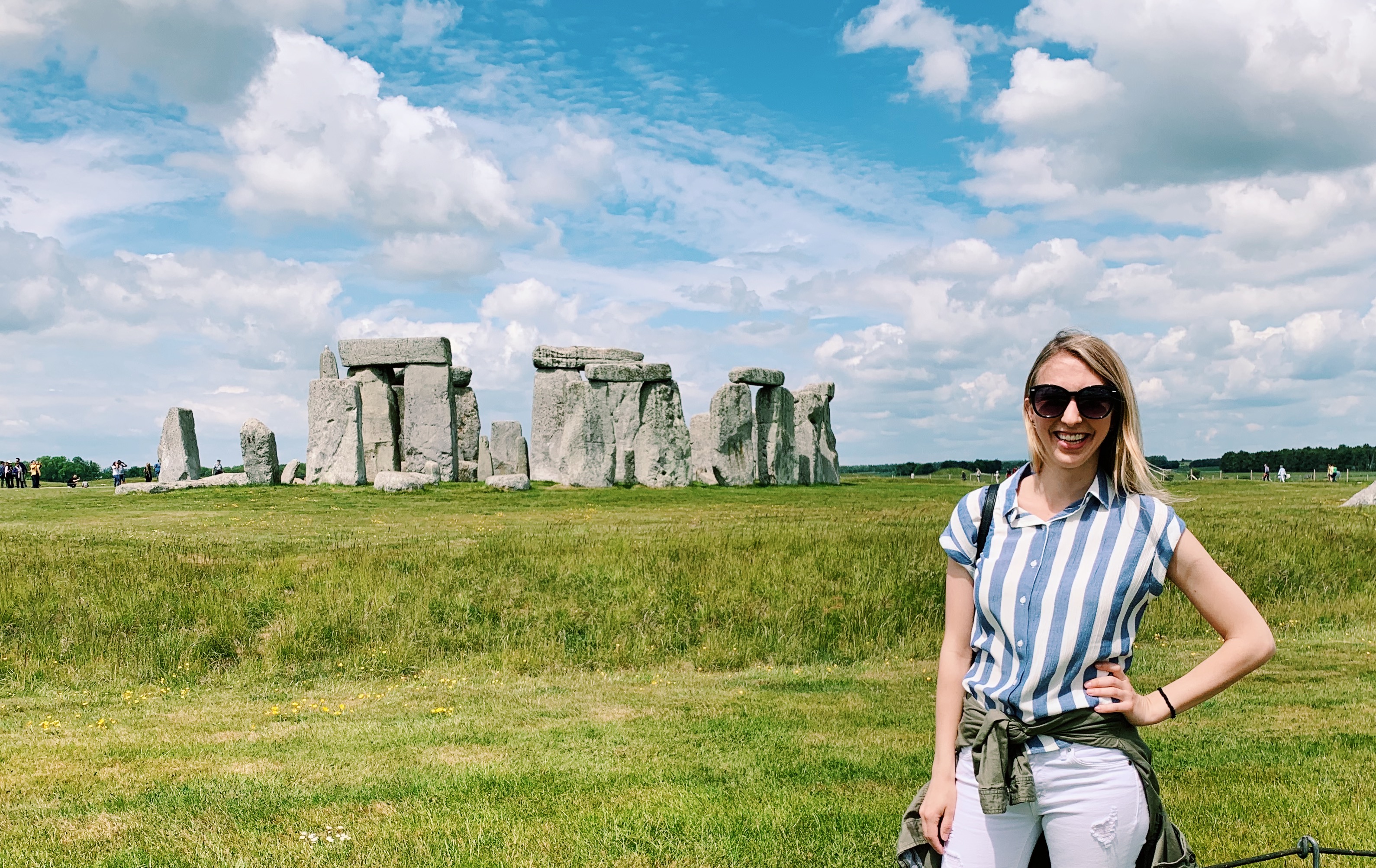 Amanda in front of Stonehenge