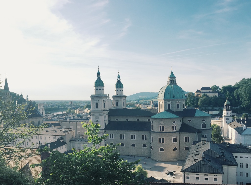 View of downtown Salzburg, Austria