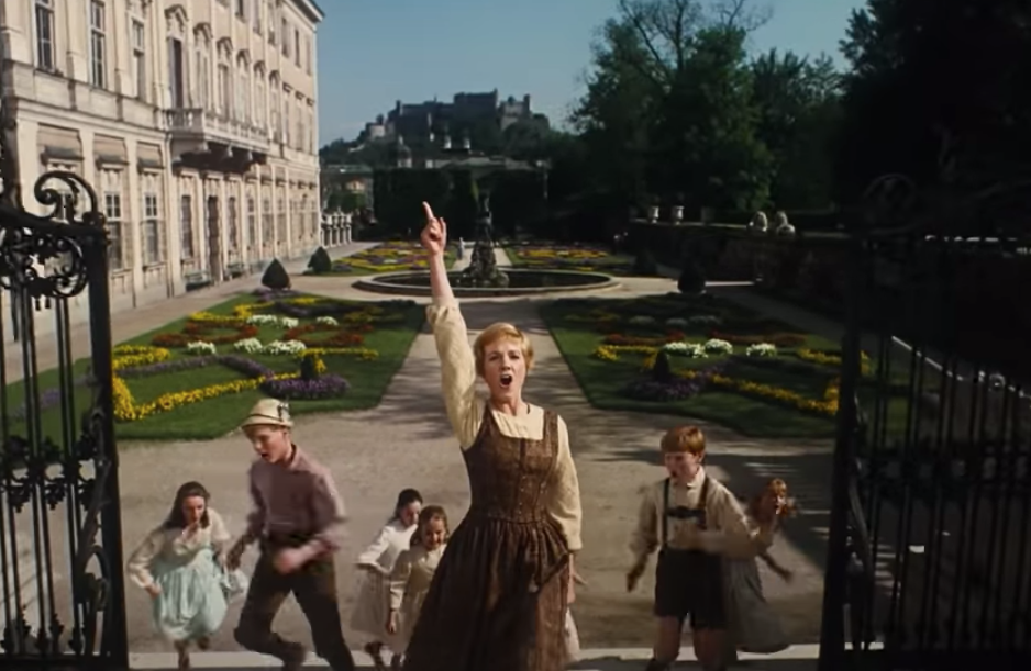 Scenes from Sound of Music in Mirabel Gardens