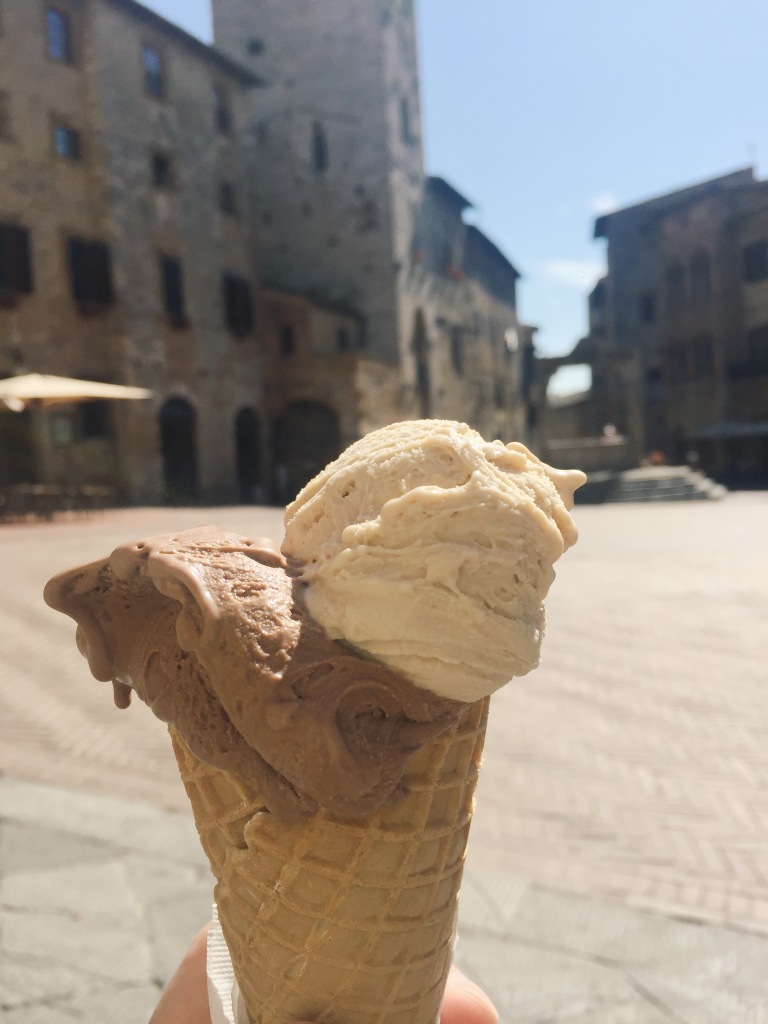 Gelato in San Gimignano from Gelateria Dondoli