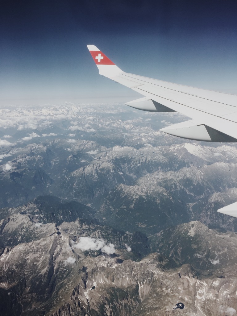 Flying over the Swiss Alps was made possible after using our Capital One Venture points for flights to Zurich. 